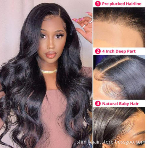 Cheap Wholesale 100% 150% 180% Bleached Knots Wig With Baby Hair Brazilian Virgin Cuticle Aligned Human Hair Lace Closure Wig